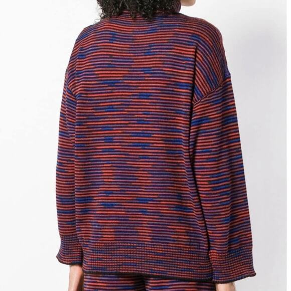 Missoni Oversized 100% Virgin Wool Striped Turtleneck Sweater EUC Sz Small $595 - Picture 3 of 14